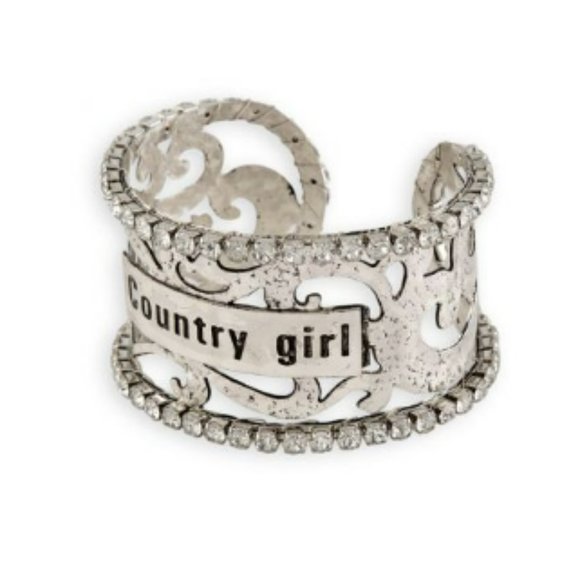 Country Girl Silver Cuff Bracelet - Picture 2 of 3